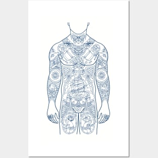 Body Suit - Blue Posters and Art